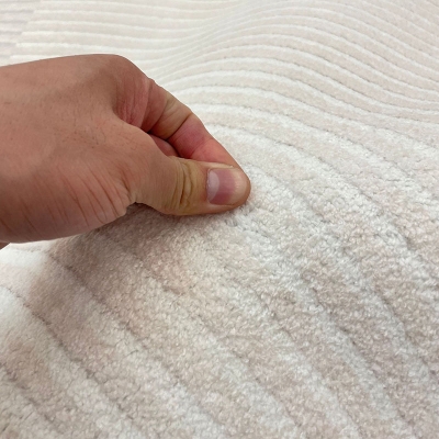 Tappeto moderno bianco Tappeto lavabile in poliestere a righe per soggiorno