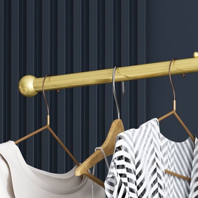 Zeitgen&ouml;ssische Garderobe mit Metallrahmen und 3 Haken f&uuml;r den Eingangsbereich