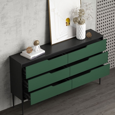 Zeitgen&ouml;ssische horizontale Kommode aus Holz f&uuml;r Schlafzimmer, Dessous-Kommode mit Schublade