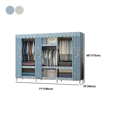 Armadio in stile moderno con asta in tessuto metallico incluso armadio guardaroba per camera da letto