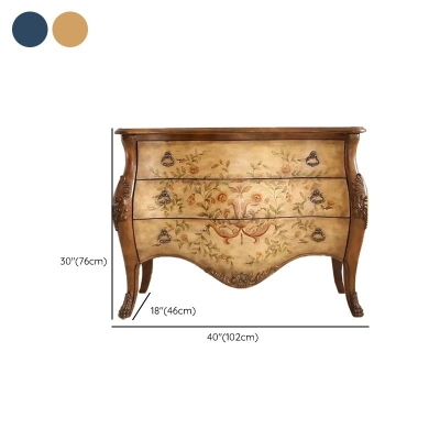Cassettiera tradizionale in legno massello cassettiera portaoggetti con 3/2 cassetti