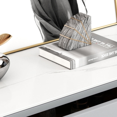 Glam Stone Aufbewahrungstruhe f&uuml;r Schlafzimmer, horizontale Kommode mit Schubladen