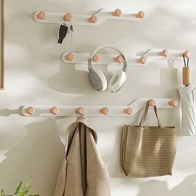 Garderobenst&auml;nder aus Metall und Holz im modernen Stil f&uuml;r Zuhause, zum Aufh&auml;ngen an der Wand