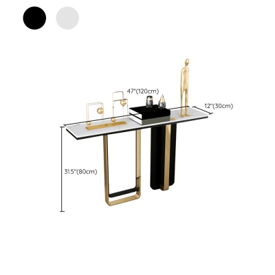 Stein rechteckiger Konsolentisch Glam 31,5" hoher Akzenttisch
