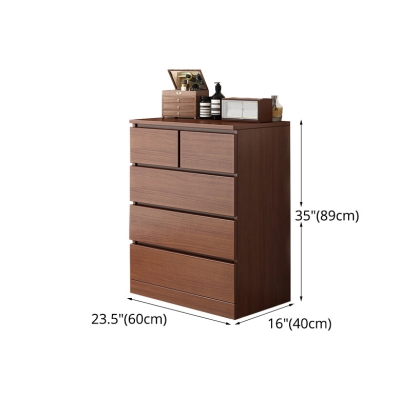 Walnuss-Aufbewahrungstruhe, moderne Schlafzimmer-Aufbewahrungstruhe, Kommode mit 3/4/5/6 Schubladen