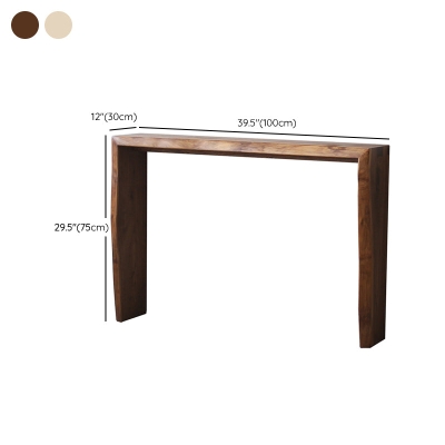 12 Zoll breiter Akzenttisch. Rechteckiger Mid-Century Modern-Konsolentisch