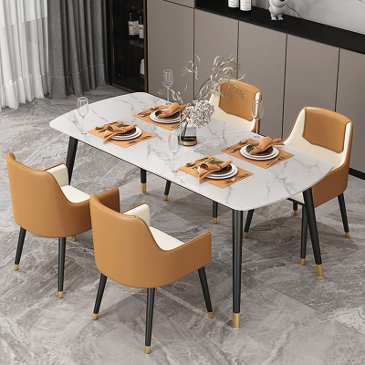 Sedia imbottita per la casa Sedia da pranzo Parsons per sala da pranzo in ecopelle