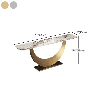 Stone Half Moon Konsolentisch Moderner 33,46" hoher Akzenttisch