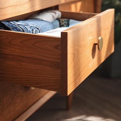 Hochmoderne horizontale Doppelkommode aus Kiefernholz f&uuml;r Schlafzimmer