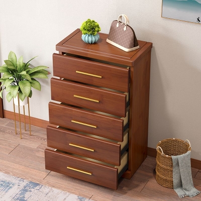 Zeitgen&ouml;ssische Kommode aus Gummiholz, 99 cm hoch, vertikale Dessous-Truhe f&uuml;r Schlafzimmer