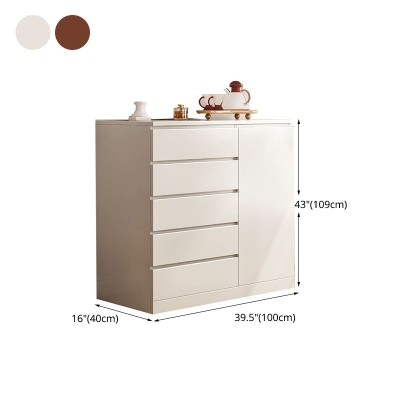 Cassettiera multicassetti Cassetta portaoggetti in legno bianco e marrone da comodino