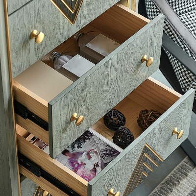 Kommode aus Holz mit Stauraum, moderne, glamour&ouml;se Kommode f&uuml;r zu Hause