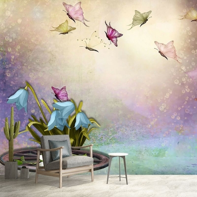 Illustrazione moderna Murale Carta da parati Decorazione vegetale Decorazione murale per interni