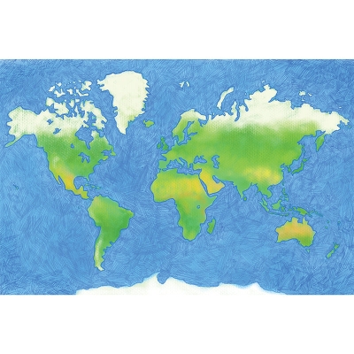 Ilustracja Tapeta Mapa Nowoczesna, odporna na plamy fototapeta do salonu
