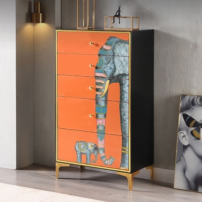 Klassische, glamour&ouml;se, vertikale Dessous-Kommode aus Holz mit Schubladen f&uuml;r das Schlafzimmer