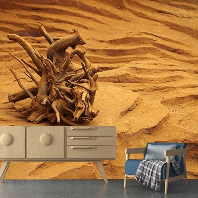 Wandgem&auml;lde mit Umwelt-W&uuml;stenfotografie, Tapete f&uuml;r Wohnzimmer