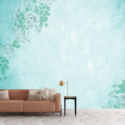Carta da parati moderna con illustrazione murale con venature del legno per interni
