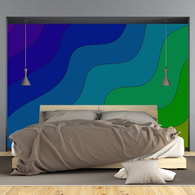 Carta da parati astratta con illustrazione di sfondo, resistente alla muffa, decorazione murale per la camera da letto