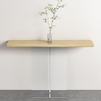 Rechteckiger Acryl-Konsolentisch, 11,8 Zoll breit, moderner Beistelltisch