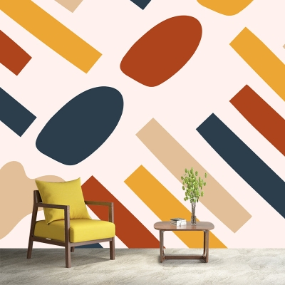 Illustrazione Decorazione murale con geometria astratta Decorazione murale resistente alle macchie per soggiorno