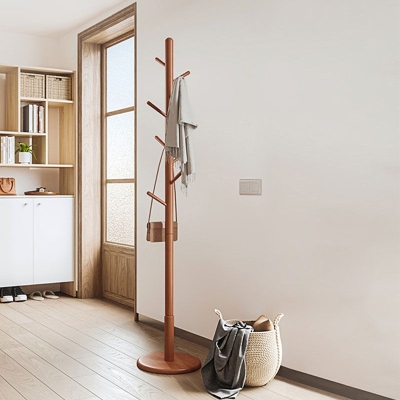Stand da ingresso alto 70"/69", albero da ingresso scandinavo in legno massello con gancio