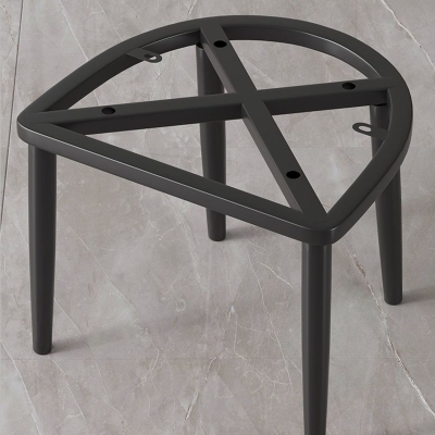 Poltrona da pranzo imbottita con schienale massiccio in metallo in stile moderno (set da 4/8)