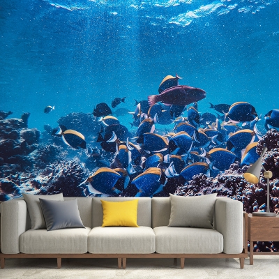 Photographie Papier peint moderne sous-marin pour salon