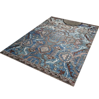 Tappeto marocchino Tappeto beige in poliestere Tappeto resistente alle macchie per la decorazione domestica