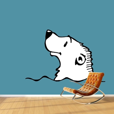 Carta da parati resistente con illustrazioni di animali, decorazione murale per camera da letto
