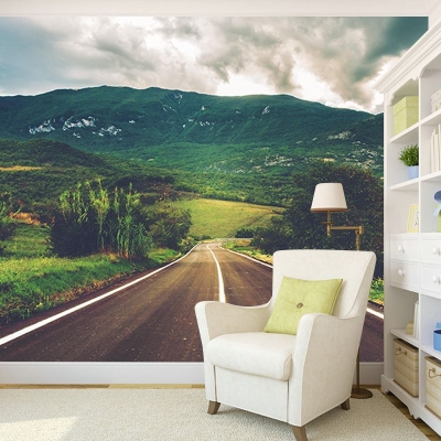 Tapete f&uuml;r Outdoor-Pfade, Fotografie, Wohnzimmer, Wandgem&auml;lde