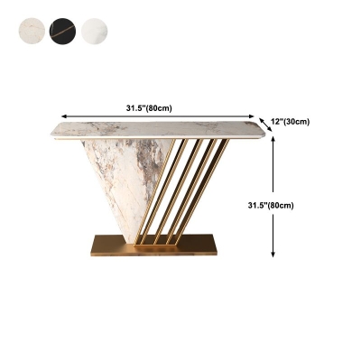 Tavolo consolle rettangolare Glam in stile consolle con finitura anticata