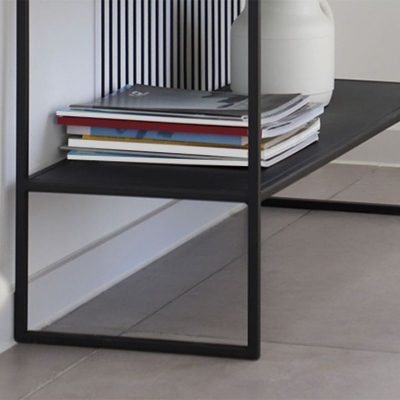 Moderner Konsolen-Akzenttisch mit 12,6 Zoll Breite, Antik-Finish, Konsolensofatisch aus Metall
