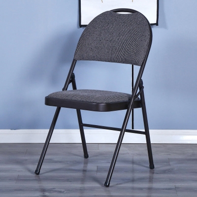 Sedie da pranzo senza braccioli pieghevoli in metallo con schienale aperto in stile moderno (set da 1/4/8)