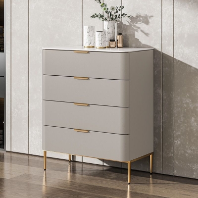 Glam Kommode aus Holzwerkstoff, Schlafzimmer-Aufbewahrungskommode mit Schubladen