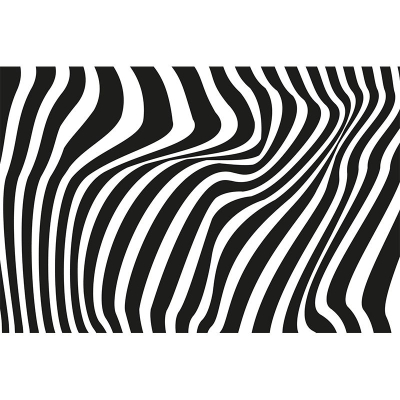Carta da parati con illustrazione della linea ondulata, resistente alla muffa, per la camera da letto