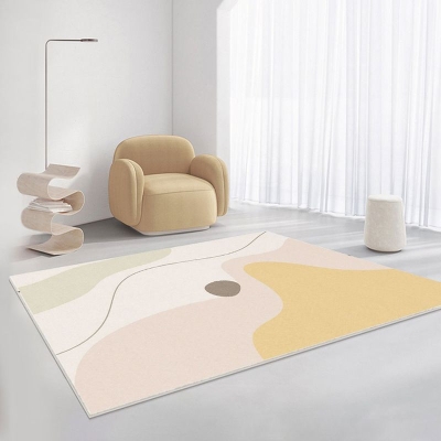 Tappeto moderno bianco Tappeto in pezzi colorati in PVC Tappeto lavabile per la decorazione domestica