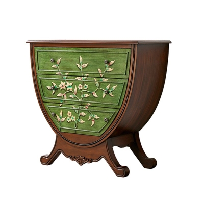 Cassettiera verticale tradizionale da 40,6 cm in legno massello con 3 cassetti
