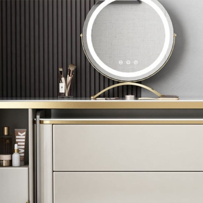 Klassische Glam-Kommode, Kommode aus Stein mit 6 Schubladen, 11,7 Zoll Breite