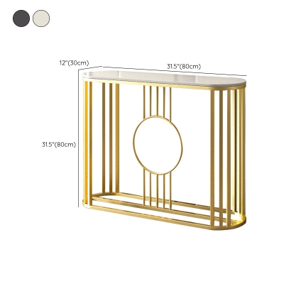 Glam Marmor-Konsolentisch mit goldenem Rahmen, Konsolen-Sofatisch f&uuml;r den Flur
