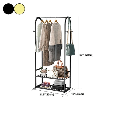 Glam Hall Tree Metall No Distresses Freistehendes Regal inklusive Garderobe