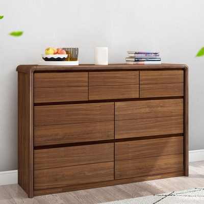 Schlafzimmerkommode, moderne Aufbewahrungstruhe aus Massivholz mit Schubladen