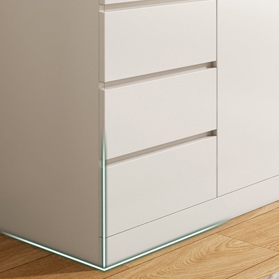 Moderne Kommode in Braun/Wei&szlig;, Kombi-Kommode aus Holz mit Schubladen und T&uuml;ren