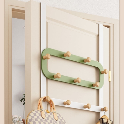 Kleiderb&uuml;gel aus Metall und Holz, Wandgarderobe im modernen Stil f&uuml;r Zuhause
