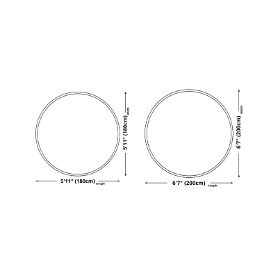Tappeto con sfumature di colore Tappeto resistente alle macchie di forma circolare per la decorazione domestica