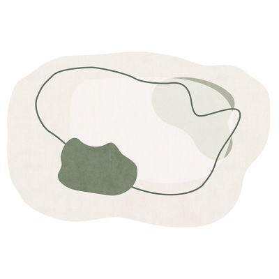 Novit&agrave; Tappeto con area di colore a contrasto Tappeto moderno Tappeto da interni in lana con supporto antiscivolo