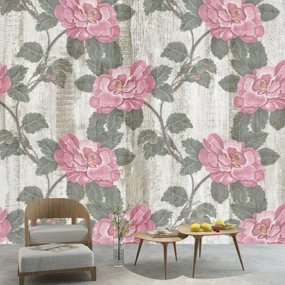 Illustrazione Carta da parati resistente alle macchie Decorazione vegetale Decorazione murale del soggiorno