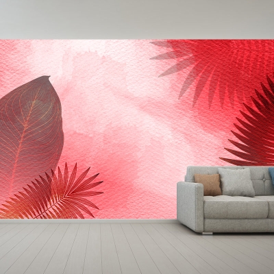 Illustrazione ambientale Carta da parati Decorazione vegetale Decorazione murale per interni