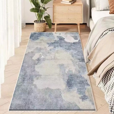 Tappeto casual grigio Tappeto in piume di poliestere Tappeto resistente alle macchie per salotto