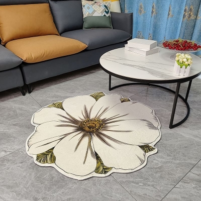 Novit&agrave; tappeto con motivo floreale Tappeto casual in poliestere Tappeto adatto agli animali domestici per soggiorno