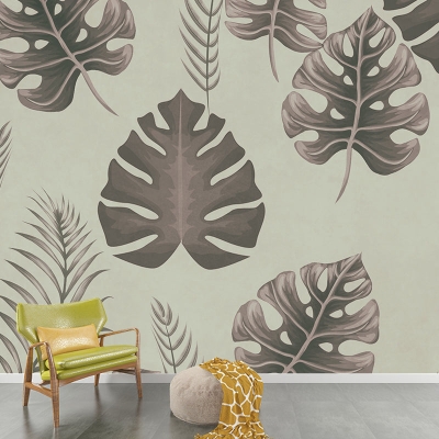 Carta da parati con illustrazione ambientale Carta da parati per interni Monstera